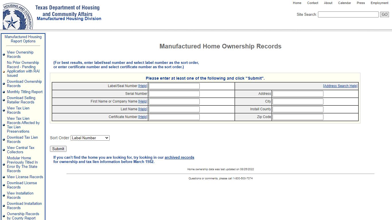 Manufactured Housing - Home Ownership View